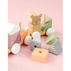 Jabadabado Train with blocks Teddy