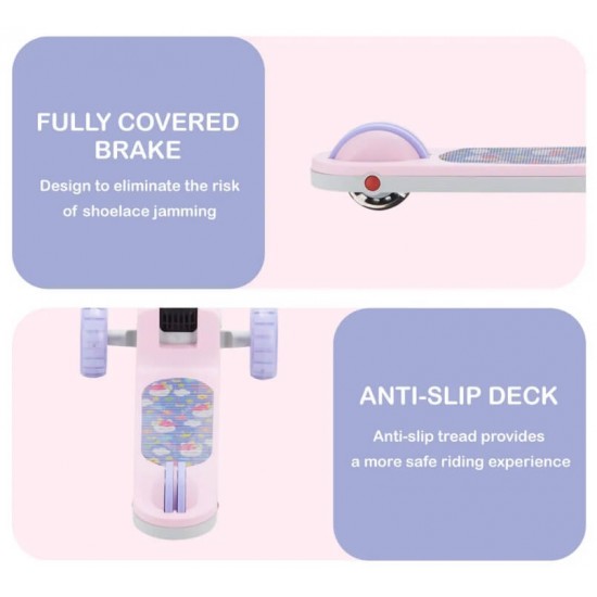 Kids Star Flex-Move 2-in-1 Kids Scooter - Pink