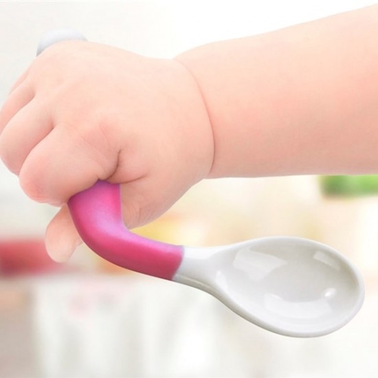 Kushies silibend bendable spoons - Pink and Purple