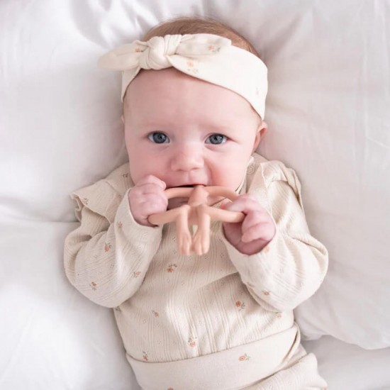 Matchstick Monkey Teething Toy with Tail  - Dusty Pink