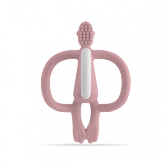 Matchstick Monkey Teething Toy with Tail  - Dusty Pink