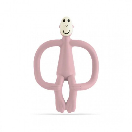 Matchstick Monkey Teething Toy with Tail  - Dusty Pink