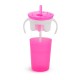 Munchkin SnackCatch & Sip 2-in-1 Snack Catcher & Spill-Proof Cup - Pink