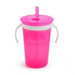 Munchkin SnackCatch & Sip 2-in-1 Snack Catcher & Spill-Proof Cup - Pink