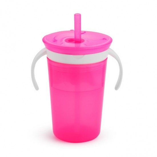 Munchkin SnackCatch & Sip 2-in-1 Snack Catcher & Spill-Proof Cup - Pink