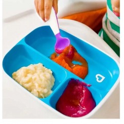 Munchkin Splash Toddler Divided Plates - Blue / Green