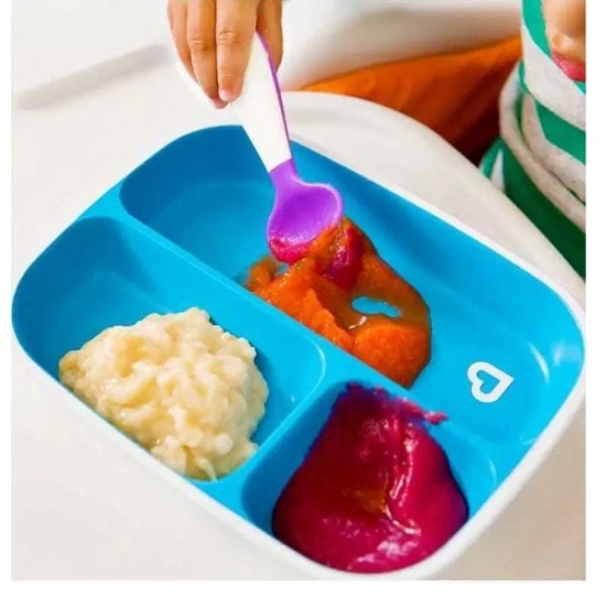 Munchkin Splash Toddler Divided Plates - Blue / Green