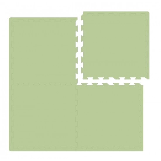 Nido Nido Plain Color Floor Mat - Green 62 x 62 x 1.3 cm x 4 pcs (Includes edge strip)