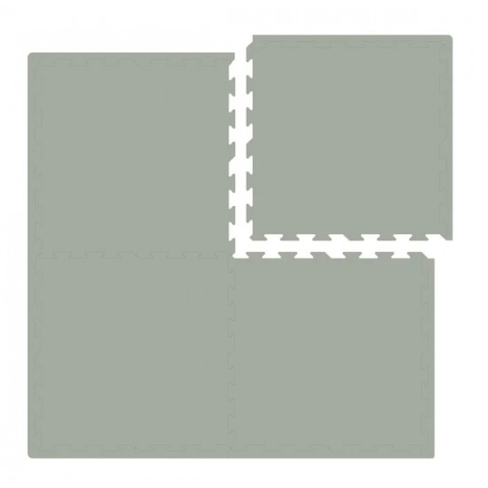 Nido Nido Plain Color Floor Mat - Grey 62 x 62 x 1.3 cm x 4 pcs (Includes edge strip)