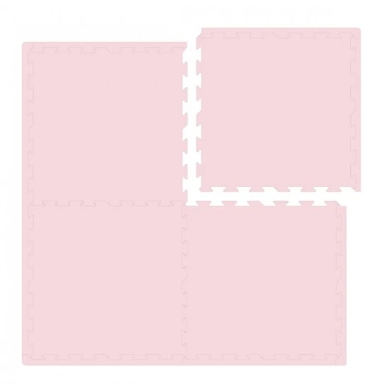 Nido Nido Plain Color Floor Mat - Pink 62 x 62 x 1.3 cm x 4 pcs (Includes edge strip)