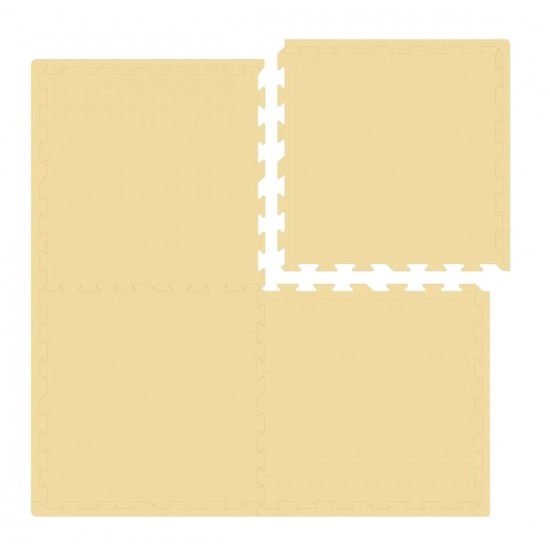 Nido Nido Plain Color Floor Mat - Yellow  62 x 62 x 1.3 cm x 4 pcs (Includes edge strip)