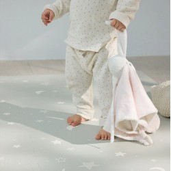 Nido Nido Stylish Series Floor Mat - Star and Moon Gray 62 x 62 x 1.3 cm x 6 pcs (Includes edge strip)