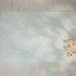 Nido Nido Stylish Series Floor Mat - Star and Moon Gray 62 x 62 x 1.3 cm x 6 pcs (Includes edge strip)
