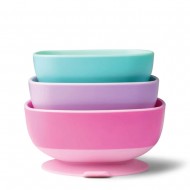 Nuby Suction Bowl - Pink / 3 Pack