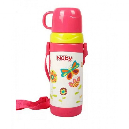 Nuby Clik-it™ Insulated Stainless Steel Bottle 360 ml - Butterfly