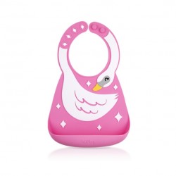 Nuby 3D Silicone Feeding Bib - Swan