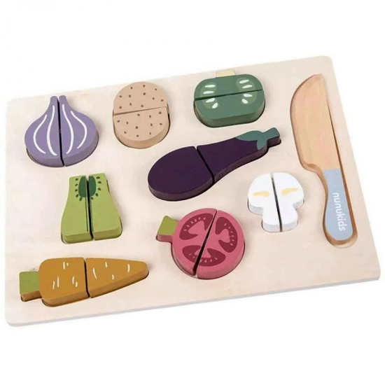 nunukids Kitchen Vegetable Cutting Toy Set
