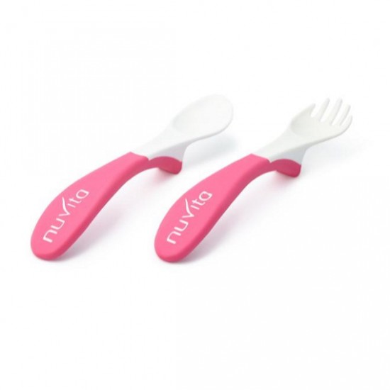 Nuvita Cutlery set - EasyEating Pink