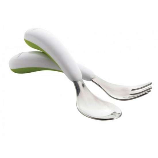 OXO Tot Fork & Spoon Set - Green