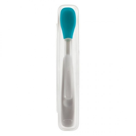 OXO tot On-the-go Feeding Spoon - Aqua