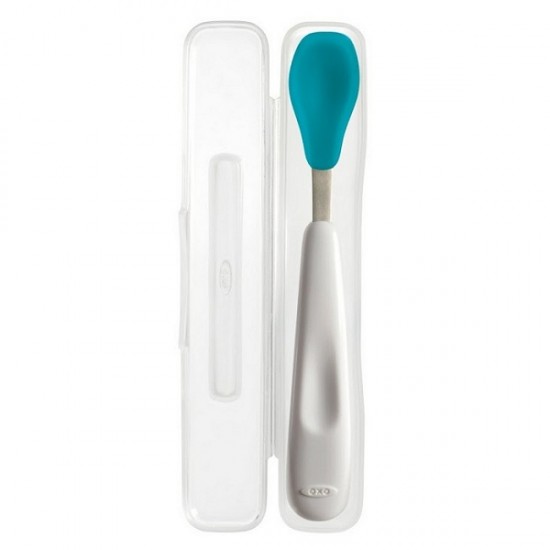 OXO tot On-the-go Feeding Spoon - Aqua