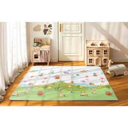 Parklon Prime Living Double-sided Play Mat -Balloon Alphabet + Downtown Duck, 150 x 200 x 1 cm