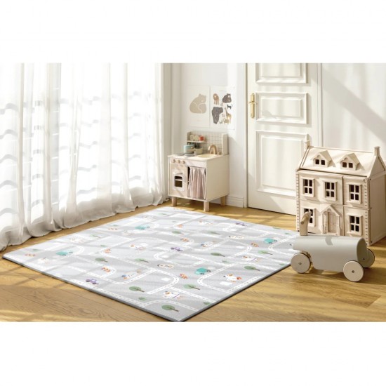 Parklon Prime Living Double-sided Play Mat -Balloon Alphabet + Downtown Duck, 150 x 200 x 1 cm