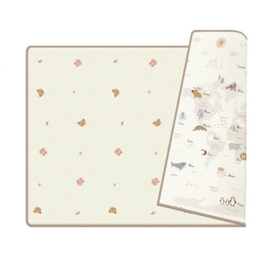 Parklon Prime Living Double-sided Play Mat - Love the Earth + Coco Bear & Rabbit, 150 x 200 x 1 cm