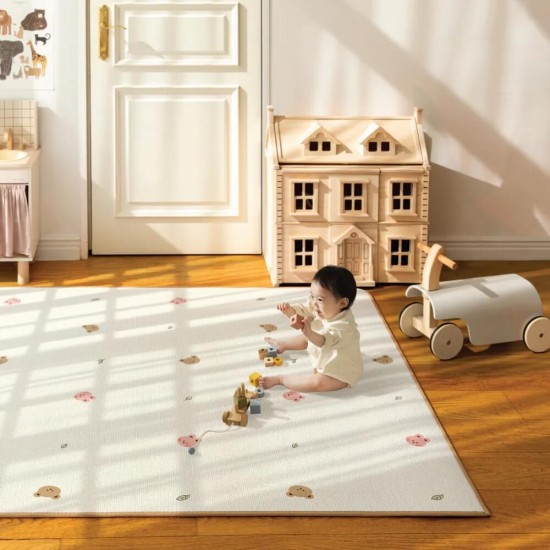 Parklon Prime Living Double-sided Play Mat - Love the Earth + Coco Bear & Rabbit, 150 x 200 x 1 cm