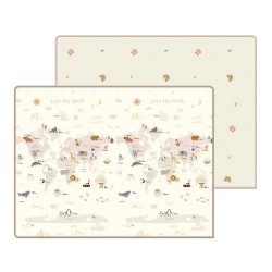 Parklon Prime Living Double-sided Play Mat - Love the Earth + Coco Bear & Rabbit, 150 x 200 x 1 cm