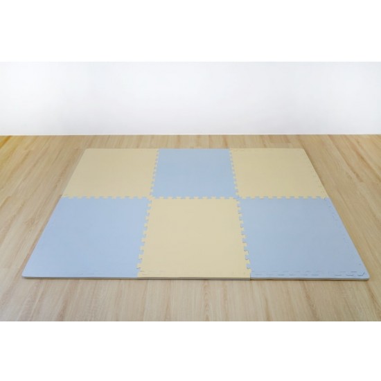 Pato Pato Puzzle Playmat  60 x 60 x 2cm x 6 pcs – Yellow & Blue