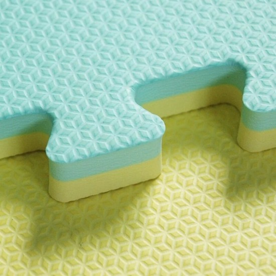 Pato Pato Puzzle Playmat  60 x 60 x 2cm x 6 pcs – Yellow & Mint