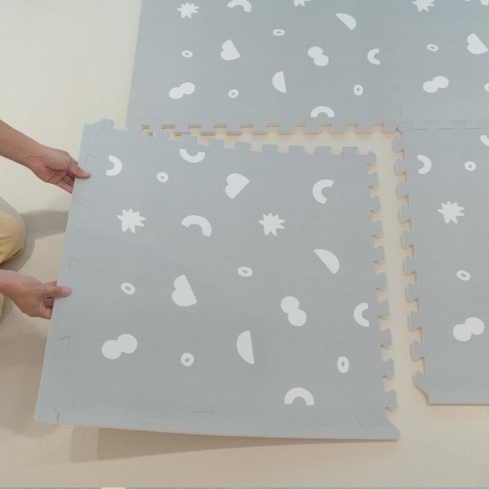 Pato Pato Puzzle Playmat - 60 x 60 x 1.4 cm x 6 pcs - Isle Stone (Grey)