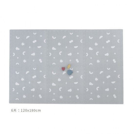 Pato Pato Puzzle Playmat - 60 x 60 x 1.4 cm x 6 pcs - Isle Stone (Grey)