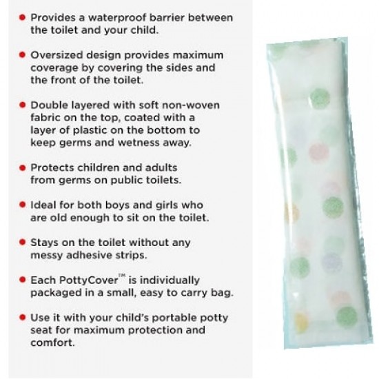 PottyCover Disposable Toilet Cover - 6 pcs