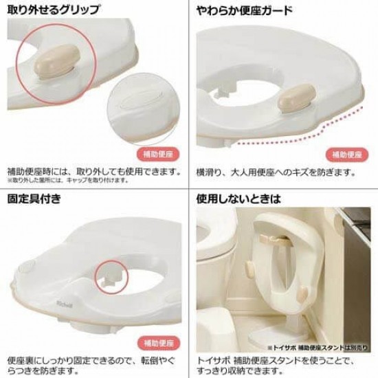 Richell 3 way Step & Potty - Beige