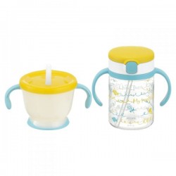 Richell Aquela Straw Training Mug & Clear Straw bottle mug - My Lovely Baby