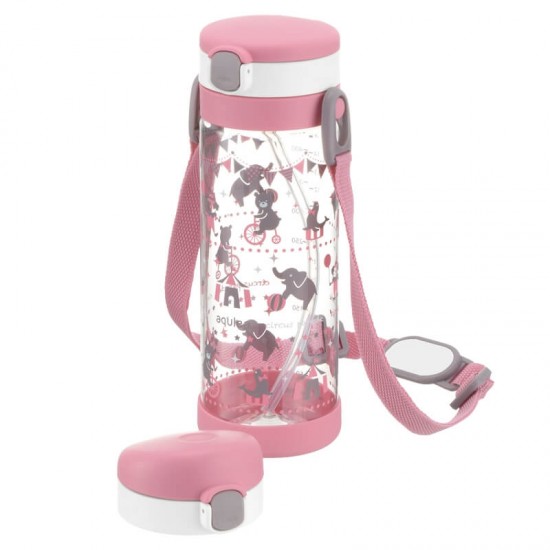 Richell Aqulea Step Up Bottle Mug 450ml - Pink Circus