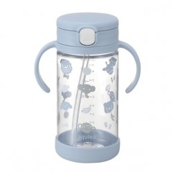 Richell aquela straw bottle mug with base- Animal (320 ml)