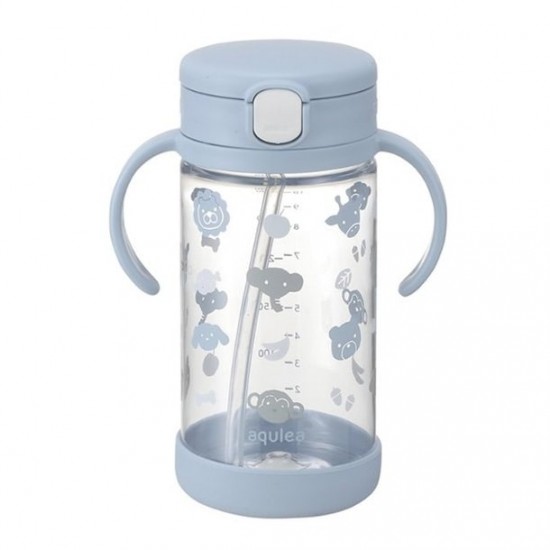 Richell aquela straw bottle mug with base- Animal (320 ml)