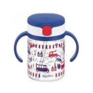 Richell aquela straw bottle mug - Let go for a ride (200 ml)