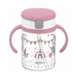 Richell aquela straw bottle mug - Circus Parade (200 ml)