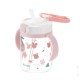 Richell Aquela Straw Training Mug & Straw bottle mug - Pink Forest