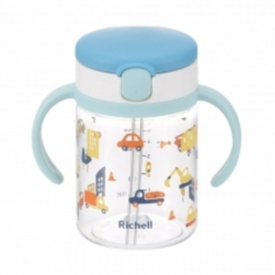 Richell aquela straw bottle mug - Traffic (200 ml)