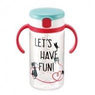 Richell aquela straw bottle mug - Let's Have Fun (320 ml)