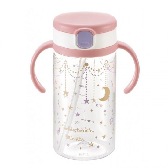 Richell aquela straw bottle mug - Twinkle Star (320 ml)