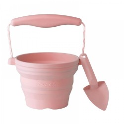 Scrunch Seedling Pot with Trowel - Old Rose