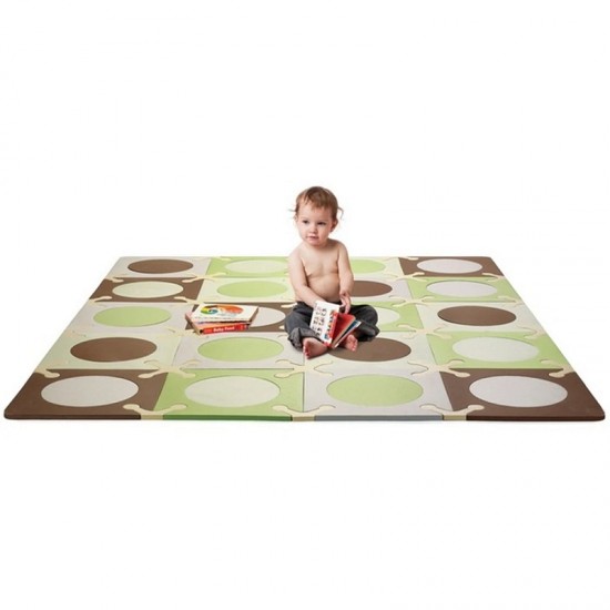 Skip Hop Playspot Foam Floor Tiles - Green / Brown