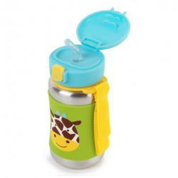 Skip Hop Zoo Stainless Steel Straw Bottle - Giraffe