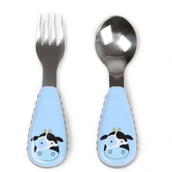 Skip Hop Zoo Fork & Spoon Set - Cow